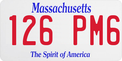 MA license plate 126PM6