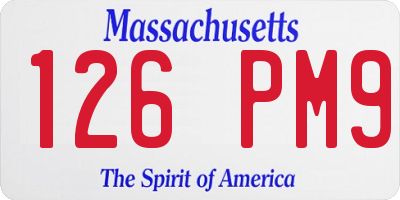 MA license plate 126PM9