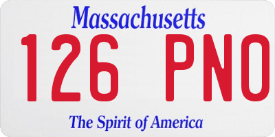 MA license plate 126PN0