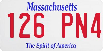 MA license plate 126PN4