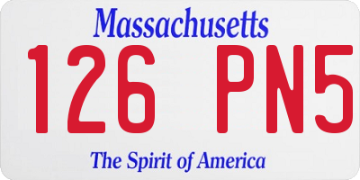 MA license plate 126PN5