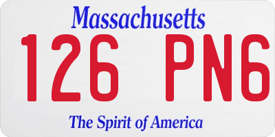 MA license plate 126PN6
