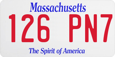 MA license plate 126PN7
