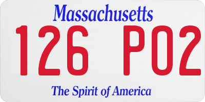 MA license plate 126PO2