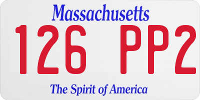 MA license plate 126PP2