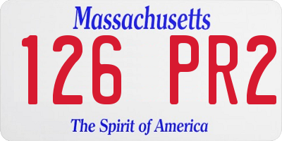 MA license plate 126PR2