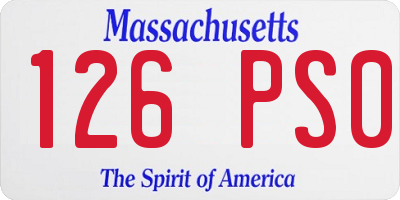 MA license plate 126PS0