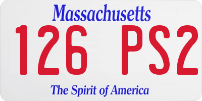 MA license plate 126PS2