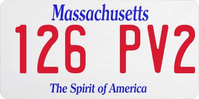 MA license plate 126PV2
