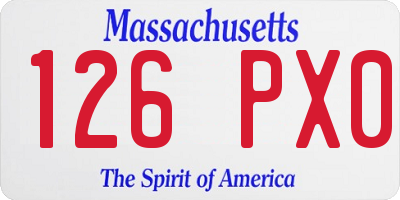MA license plate 126PX0