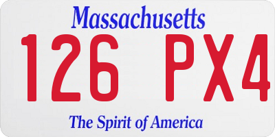 MA license plate 126PX4