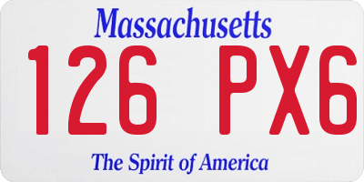 MA license plate 126PX6