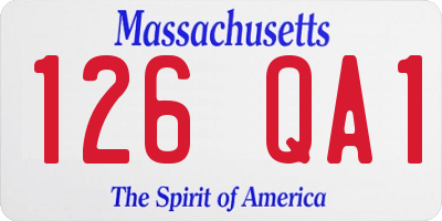 MA license plate 126QA1