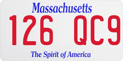 MA license plate 126QC9