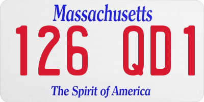 MA license plate 126QD1