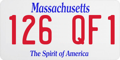 MA license plate 126QF1