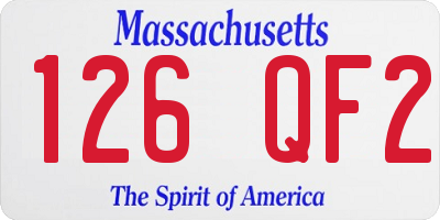 MA license plate 126QF2