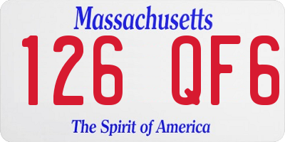 MA license plate 126QF6