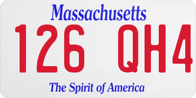 MA license plate 126QH4