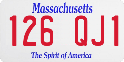 MA license plate 126QJ1
