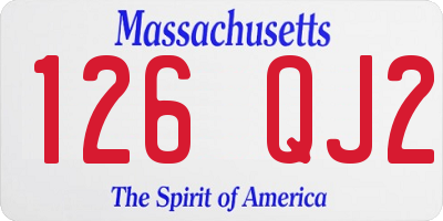 MA license plate 126QJ2