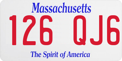 MA license plate 126QJ6