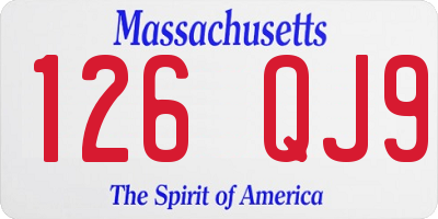 MA license plate 126QJ9