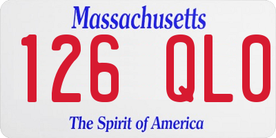 MA license plate 126QL0