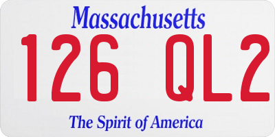 MA license plate 126QL2