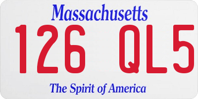 MA license plate 126QL5