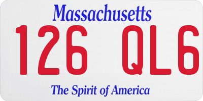 MA license plate 126QL6