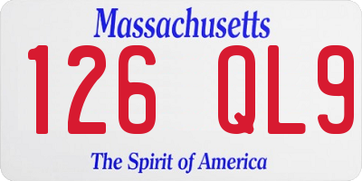 MA license plate 126QL9