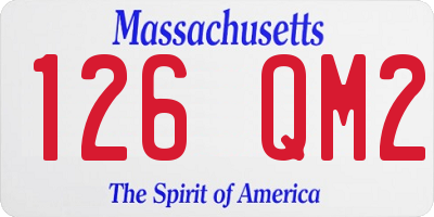 MA license plate 126QM2