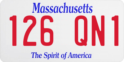 MA license plate 126QN1