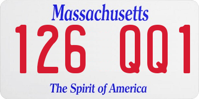 MA license plate 126QQ1