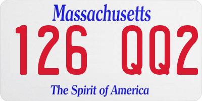 MA license plate 126QQ2