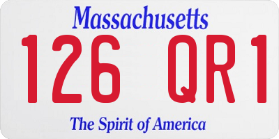 MA license plate 126QR1