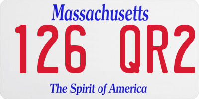 MA license plate 126QR2