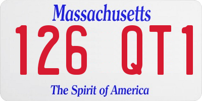 MA license plate 126QT1