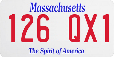 MA license plate 126QX1
