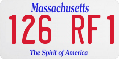 MA license plate 126RF1