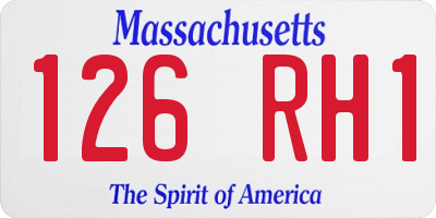 MA license plate 126RH1