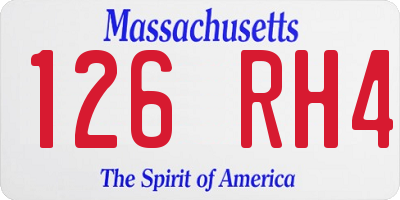 MA license plate 126RH4