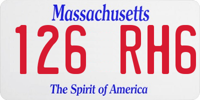 MA license plate 126RH6