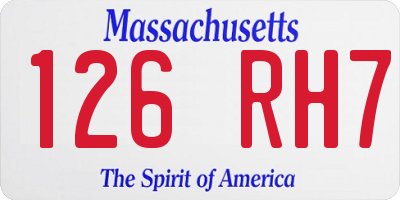 MA license plate 126RH7
