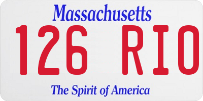 MA license plate 126RI0