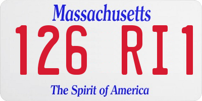 MA license plate 126RI1