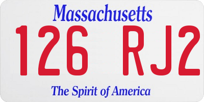 MA license plate 126RJ2
