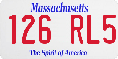 MA license plate 126RL5