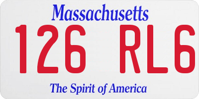 MA license plate 126RL6